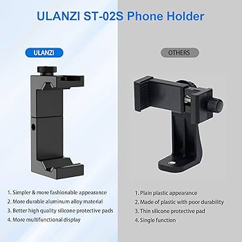 iPhone - FAUZIさま専用 Amazon.com: ULANZI ST-02S Aluminum Phone Tripod Mount w Cold